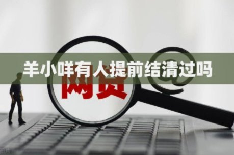 羊小咩怎么才能提前结清