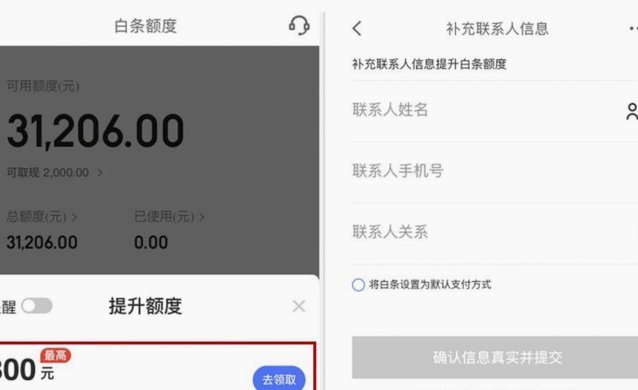 白条出来一个付费额度